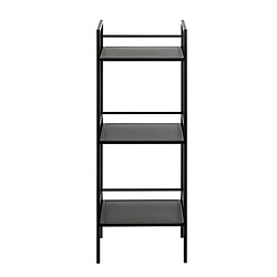 Pegane Etagère, Meuble étagère en métal coloris noir -longueur 35 x profondeur 25 x hauteur 95 cm