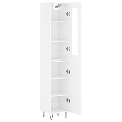 Acheter Maison Chic Buffet,Meuble de Rangement,commode pour salon,Cuisine Blanc brillant 34,5x34x180 cm Bois d'ingénierie -MN61925