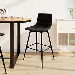 vidaXL Tabouret de bar Noir Velours 