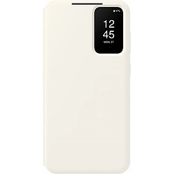 Etui Smart View avec porte carte Samsung Galaxy S23+ 5G Beige Crème 