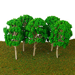 Lot de 15pcs Arbres Mûrier Modèles en Plastique pour Paysage Modélisme Ferroviaire Echelle 1:50 - 75 - Vert