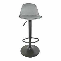 The Home Deco Factory Tabouret de bar assise rembourrée Isak (Lot de 2) Gris.