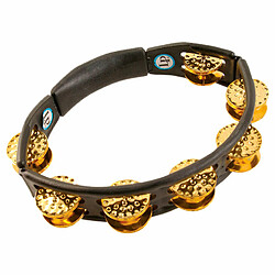 Cyclops Dimpled Jingle Tambourine Brass Jingles Black Hand Held LP174 Latin Percussion 