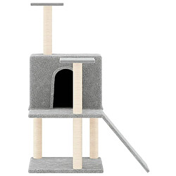 Avis Arbre à chat avec griffoirs,niche pour chat en sisal Gris clair 109 cm -MN59006