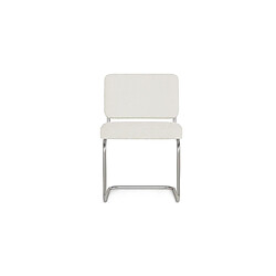 Avis ICONIK INTERIOR Chaise de salle à manger En Bouclette Fausse Fourrure Tapissée - Boucles Blanches - Henr Blanc