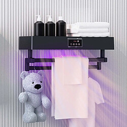 Electric Sun Sèche-serviettes électrique - Avec désinfectant UV, salle de bain ou cuisine, murale, L60cm, 450W, ElectricSun Standard Noir