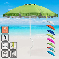 Parasol de plage léger visser protection uv GiraFacile 200 cm Ermes, Couleur: Vert foncé