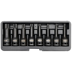 YATO Kit de douilles à impact torx 8 pcs Noir YT-1065