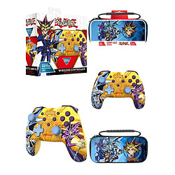 Freaks And Geeks Manette Yu-Gi-Oh! Sans Fil Bluetooth pour Nintendo Switch – PC Dark Magician vs Blue-Eyes White Dragon + Sacoche XL Switch et Oled.