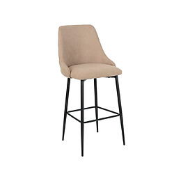 Tabouret DKD Home Decor 53 x 57 x 110 cm Noir Beige Métal Marron 