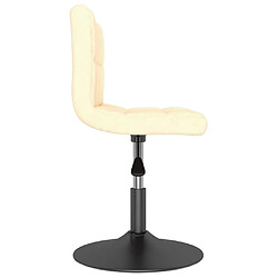 Avis vidaXL Tabouret de bar pivotant Crème Velours