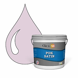 POK SATIN : Peinture Satin Lessivable Violet rosé 50m² - 5L