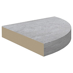 Acheter Maison Chic Étagère d'angle murale,Etagère de rangement flottante Gris béton 35x35x3,8 cm MDF -MN79266