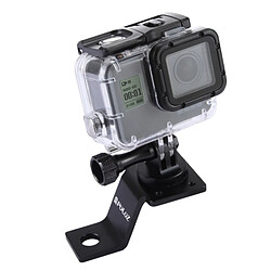 Wewoo Support Holder noir pour GoPro HERO6 / 5 Session / 5/4 Session / 4/3 + / 3/2/1, d'autres caméras de sport alliage d'aluminium moto fixe de montage avec adaptateur trépied et vis 