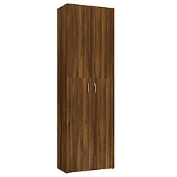 vidaXL Armoire de bureau Chêne marron 60x32x190 cm Bois d'ingénierie