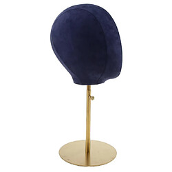 daim liège mannequin chapeau de tête casquette support de perruque présentoir bleu foncé