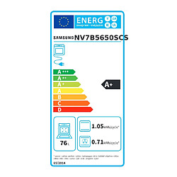 Four intégrable multifonction 76l 60cm pyrolyse inox - NV7B5650SCS - SAMSUNG