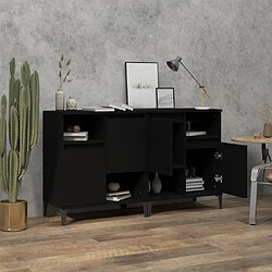 Avis Maison Chic Ensemble de 2 Buffets,commode,console pour rangement noir 60x35x70 cm bois d'ingénierie -MN25979