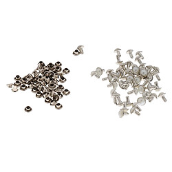 Acheter 100 pcs demi perle rivets en cuir artisanat goujons pour ceintures chaussures sac 6mm ruban