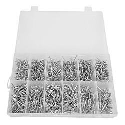 ComfortXL Kit de rivets à tête ronde en alliage d'aluminium, 660pcs m3.2/m4.0/m4.8