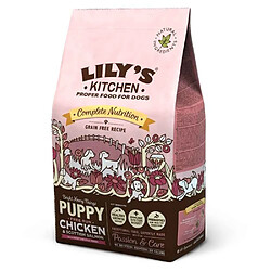 Croquettes Sans Céréales au Poulet Fermier et au Saumon pour Chiots - Lily's Kitchen - 2,5Kg