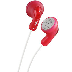 JVC GUMY : Ecouteurs - aimant néodyme de 13,5 mm - cordon 1.0m - contacteur doré 3.5 mm compatible iPhone / iPod - Rouge 