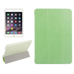 Wewoo Housse Étui Coque Etui à rabat horizontal en soie avec support à trois rabats pour iPad Mini 2019 vert