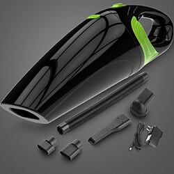 Wewoo Aspirateur de voiture sans fil Mini de poche portatif à double usage pour super humide et sec Noir + Vert 