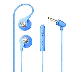 Shot Ecouteurs Plat pour "HUAWEI P40 Pro+" Smartphone avec Micro Reglage Kit Main Libre Casque Prise Jack (BLEU) 