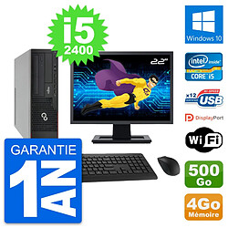 PC Fujitsu E910 DT Ecran 22" Intel i5-2400 RAM 4Go Disque 500Go Windows 10 Wifi · Occasion 