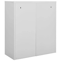 Acheter vidaXL Armoire de bureau Gris clair 90x40x102 cm Acier