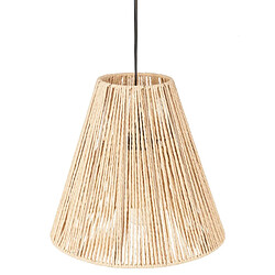 Atmosphera, Createur D'Interieur Suspension luminaire cône effet corde Ethnik - H. 95 cm - Beige pas cher