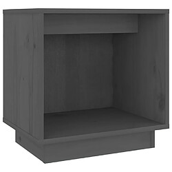 Maison Chic Table de chevet Table de Nuit Meuble de Rangement Gris 40x30x40 cm Bois de pin solide