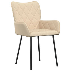 Avis Maison Chic Lot de 2 Chaises à manger | Chaise de salle à manger cuisine crème tissu -GKD35300