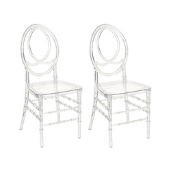 Beliani Chaise de réception Set de 2 Transparent MIDWAY