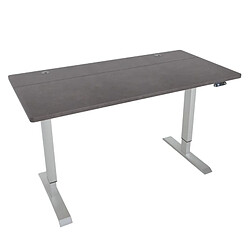 Blumie Bureau assis debout électrique 140*70 cm - Plateau Gris foncé / Pieds Argent 