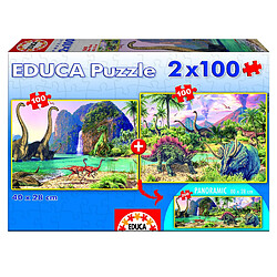 Educa Borras EDUCA Puzzle 2 x 100 Pieces - Dino World