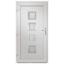 Acheter vidaXL Porte d'entrée Blanc 98x208 cm PVC