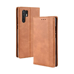 Etui en PU style vintage marron pour votre Huawei P30 Pro