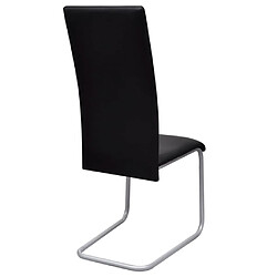 Acheter vidaXL Chaises à manger cantilever lot de 2 noir similicuir