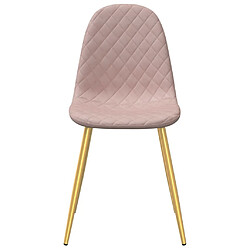 Acheter Maison Chic Lot de 2 Chaises à manger | Chaise de salle à manger cuisine Rose Velours -GKD17277