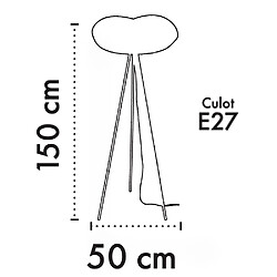 Acheter Sampa Helios Lampe sur pied moderne Bloom 150cm métal noir compatible LED