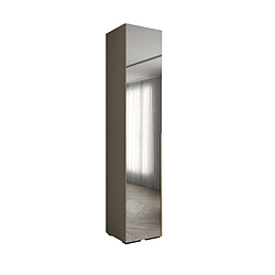 Abiks Meble Inova 1 Armoire avec miroir et portes battantes 236,7/50/47 1 Portes (gris/d’oro)