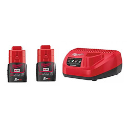 Acheter Perceusevisseuse sansfil Milwaukee M12 BD202C 12 V 2 batteries 2 Ah chargeur C12C