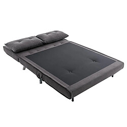 Acheter Vente-Unique Canapé 2 places convertible en tissu anthracite URIBIA