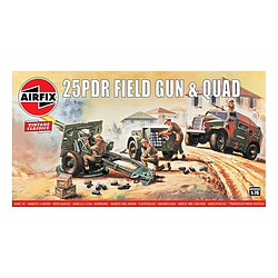 25pdr Field Gun &amp; Quad, Vintage Classics - 1:76e - Airfix