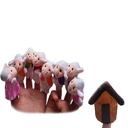 Universal 10pcs / contes de fées Wolf et les sept petits chèvres de poupée de marionnette