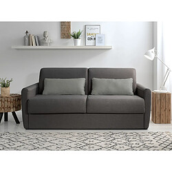 Lisa Design Ari - Canapé 3 places convertible - couchage quotidien - matelas 12 cm - en tissu