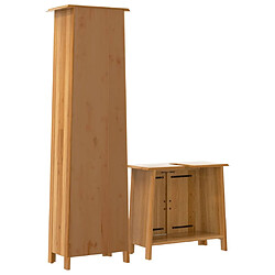 Maison Chic Armoire de Bain | Ensemble de 2 meubles salle de bain bois de pin massif -GKD11171 pas cher