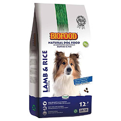 Croquettes Croquant Sensitive à l'Agneau et Riz pour Chiens - Biofood - 12,5Kg 